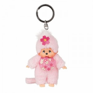 Monchhichi Cherry Blossum Girl Pink Key Chain | PVW901357