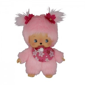 Monchhichi Cherry Blossum Girl Pink Twin Tail | WZV206453