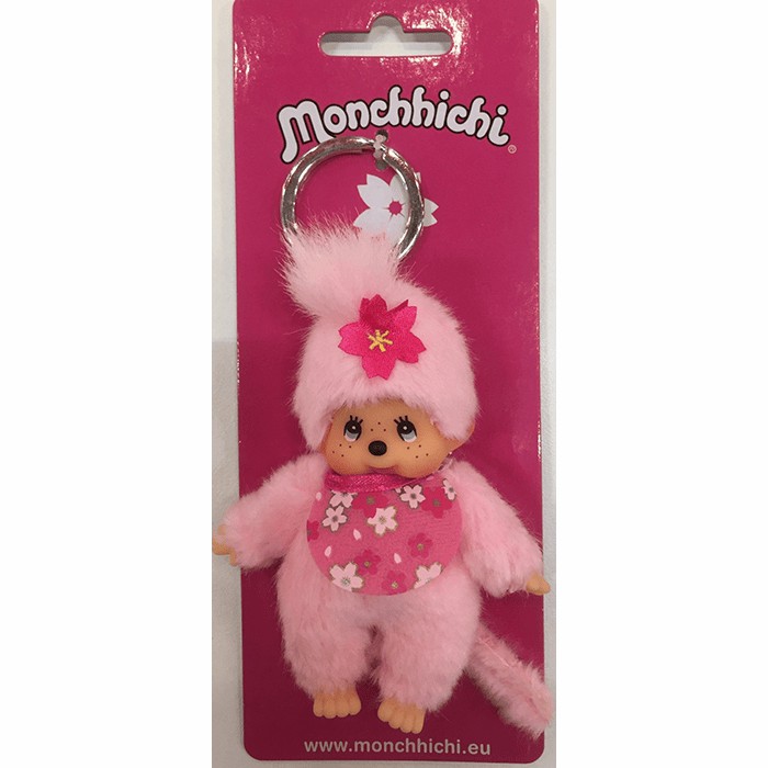 Monchhichi Cherry Blossum Girl Pink Key Chain | PVW901357